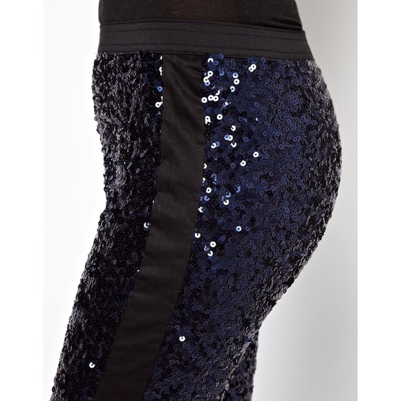 NWT ❗️Tuxedo Sequin Leggings by French Connection - Picture 2 of 8